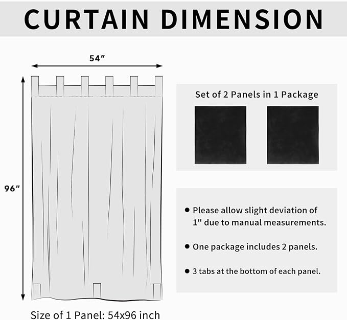 Easy-Going Outdoor Patio Curtains Detachable Tab Top Windproof Weatherproof - Image 6