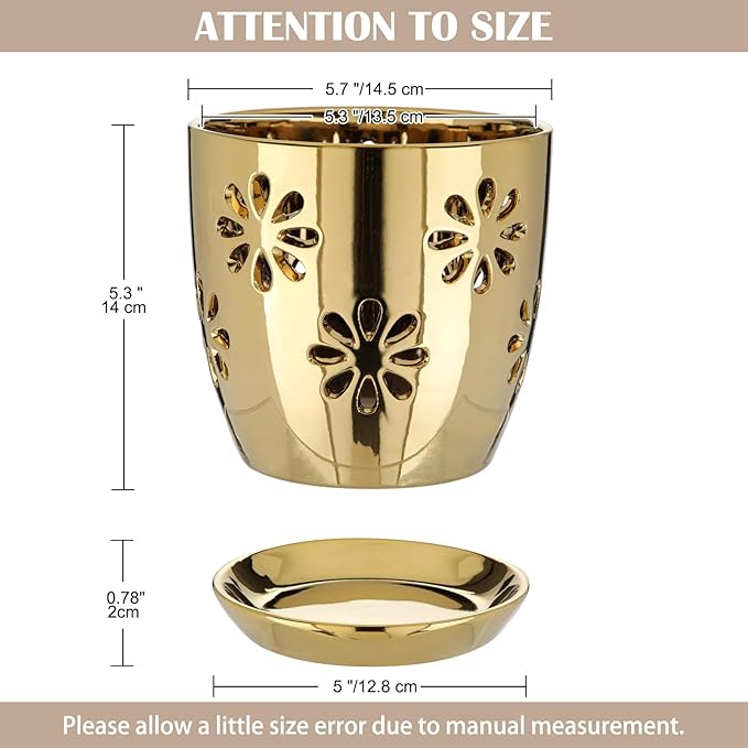 Oairse 6 inch Orchid Pots with Holes, Indoor Plant - Image 3