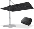 PURPLE LEAF 10' X 13' Square Cantilever Umbrella Patio Umbrella by PURPLELEAF