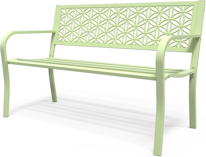 VINGLI 50" Outdoor Bench Metal by VINGLI
