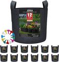 JERIA 12-Pack 3 Gallon Grow Bags, 300G Thickened Nonwoven Garden Pots, Heavy by JERIA
