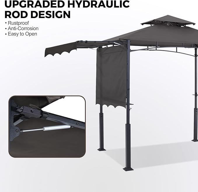 ABCCANOPY Grill Gazebo with 2 Side Awnings - Image 3
