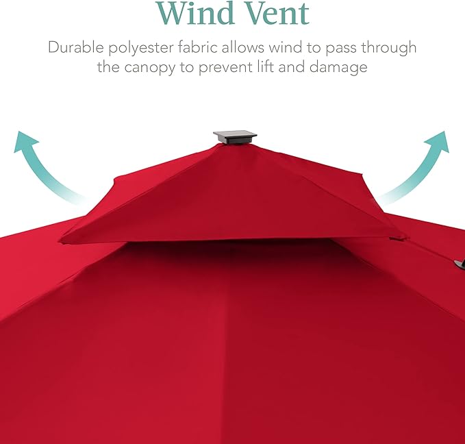 Best Choice Products 10x10ft Cantilever Patio Umbrella w/Base Included - Image 6