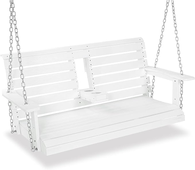 Poly Lumber 2-Seat Porch Swing, HIPS 4.5-Feet Bench Swing by Mosbrisa
