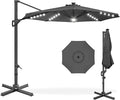 Best Choice Products 10ft Solar LED Cantilever Patio Umbrella, 360-Degree by BestChoiceProducts