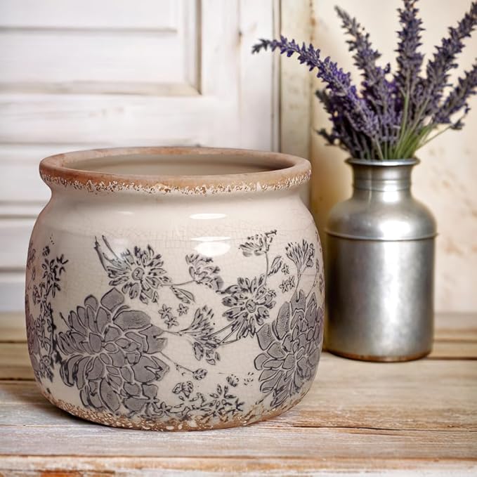 Modern Farmhouse Ceramic Planter - Image 6