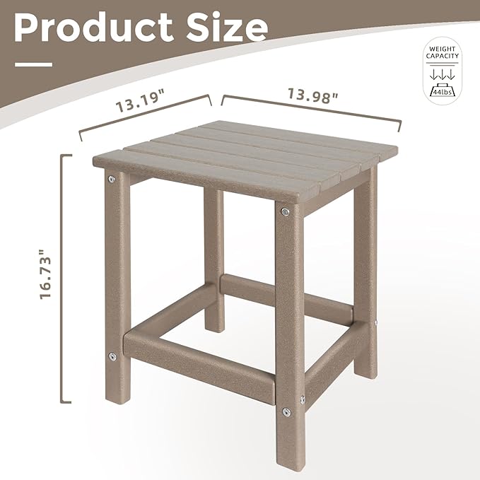 Outdoor Side Tables Adirondack, HDPE Small Table - Image 3