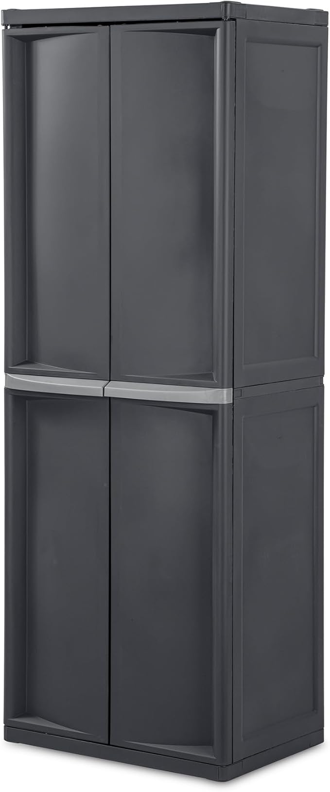 Sterilite 2-Pack 4 Shelf Cabinet, Lockable Utility Storage w/Adjustable Shelves by Sterilite
