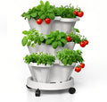 Strawberry Planters, 3 Tiered Vertical Stackable Planter, Herb Stacking Tower by Lykvrii