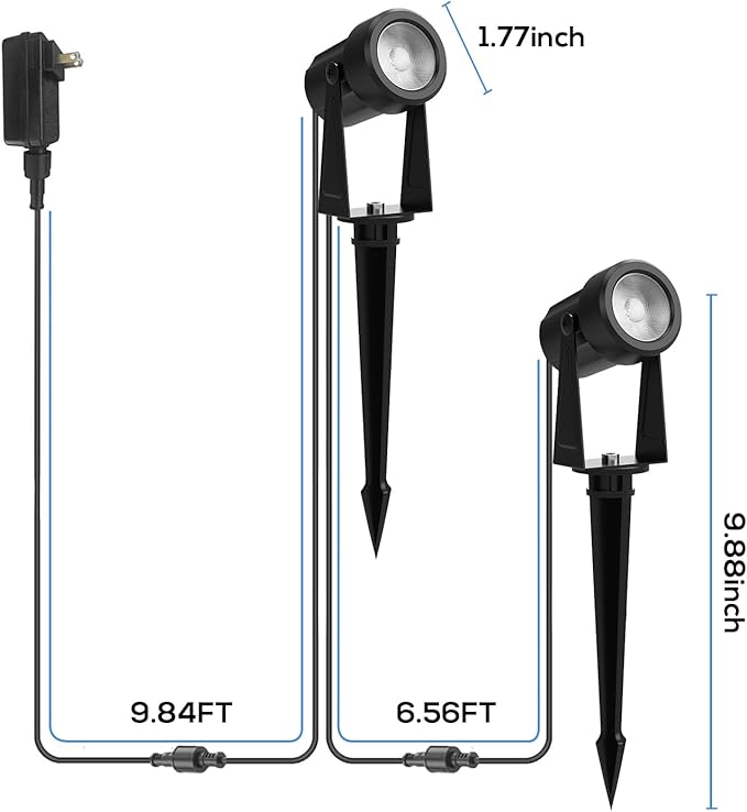 Banord Outdoor Landscape Lighting, 10 Pack Low Voltage LED Spot Lights - Image 3