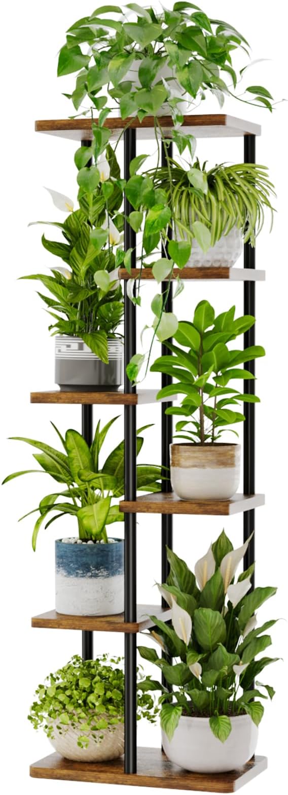 Bamworld Tall Plant Stand Indoor 6 Tier Plant Shelf by Bamworld