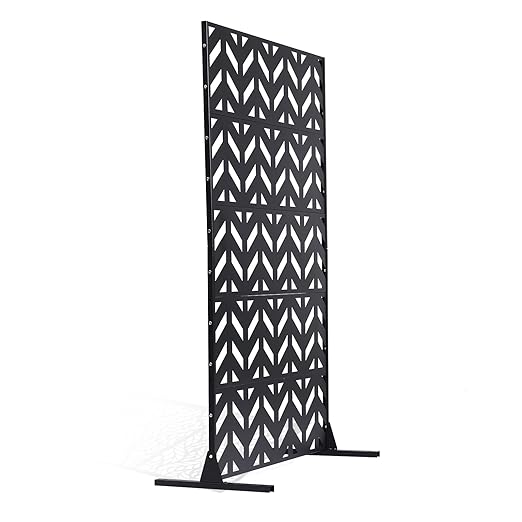 VEVOR Metal Privacy Screen, Outdoor Privacy Screens 5-Panel, Freestanding - Image 12