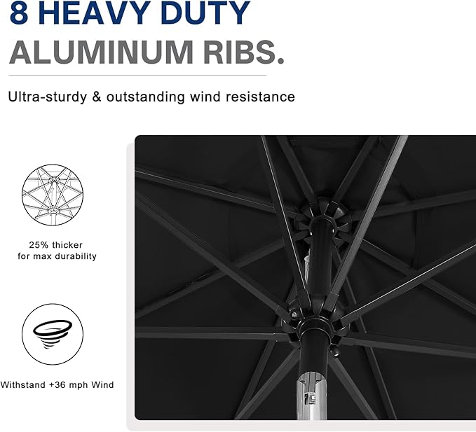 ABCCANOPY 10FT Durable Solar Led Patio Umbrellas - Image 7