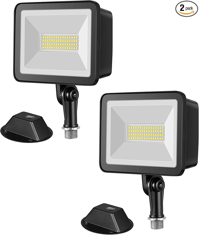 EDISHINE 2 Pack 6800LM LED Flood Lights Outdoor by EDISHINE