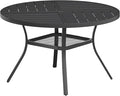 VICLLAX Round Patio Table with Adjustable Umbrella Hole by HOME