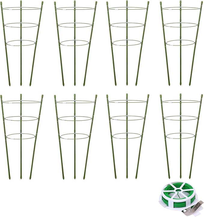 8 Pack Plant Support Tomato Cages by TOCCYARD