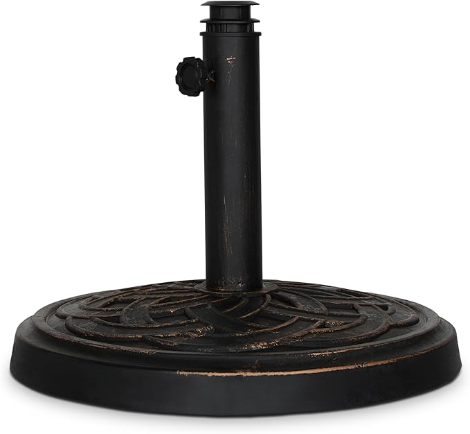 Backyard Expressions 26.5 lb Round Heavy Duty Patio Umbrella Base – Weather - Image 3
