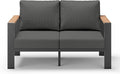 Aluminum Outdoor Patio Furniture Loveseat, All-Weather Patio Conversation Sets by ComfCove