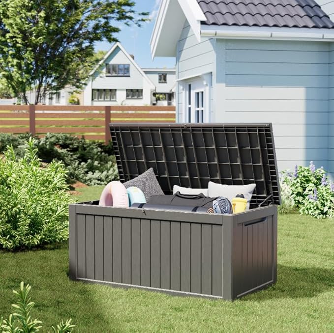Outdoor Storage Box, Resin Deck Boxes Indoor and outdoor, Waterproof Storage - Image 4