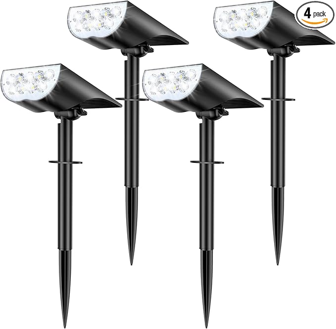 BAXIA TECHNOLOGY Solar Spot Lights Outdoor Waterproof, 3 Lighting Modes Solar by BAXIATECHNOLOGY
