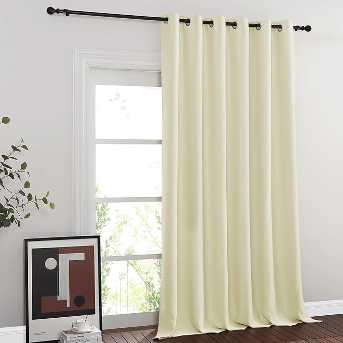 NICETOWN Room Divider Curtain 132 Inches Long, Wide Blackout Sliding Door by NICETOWN