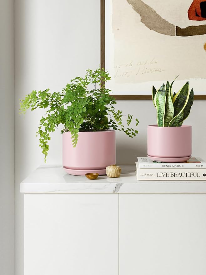 LE TAUCI Ceramic Plant Pots, 4.3+5.3+6.8 inch, Planters - Image 8
