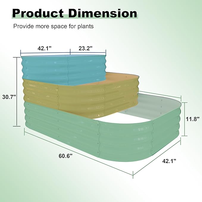 Garvee Galvanized Raised Garden Bed Kit - Image 2
