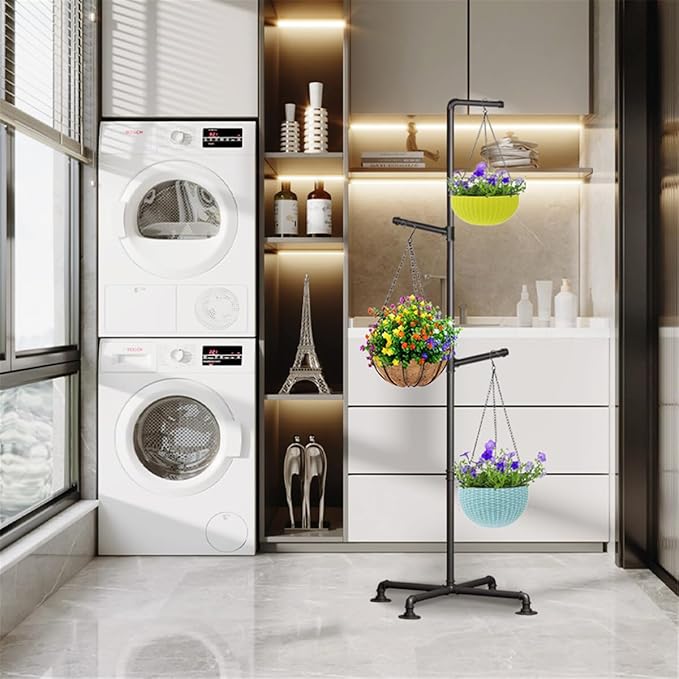 Plant Hanger Indoor, Corner Hanging Plant Stand, Heavy Duty Metal Hanging Plant - Image 7