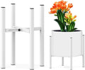 Plant Stand for 10"-16" Plant Pot Indoor Outdoor Corner, Adjustable Metal Heavy by DDPow