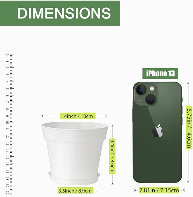 28 Pack 4 inch Small Plant Pots, Plastic Planters - Image 7