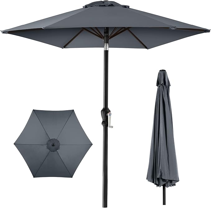 Best Choice Products 10ft Outdoor Table Compatible Steel Polyester Market Patio by BestChoiceProducts
