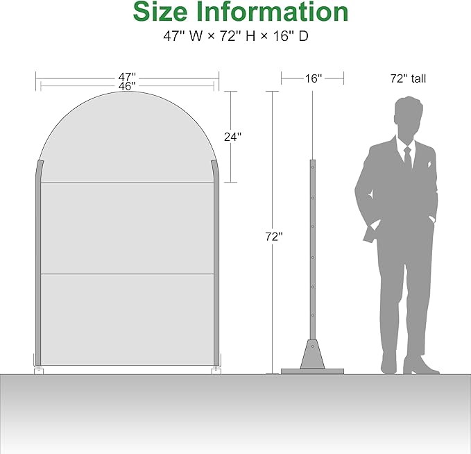 Casaphoria 72" H x 47" W Arched Metal Privacy Screen - Image 9