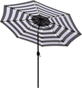 Blissun 9 ft Solar Umbrella 32 LED Lighted Patio Umbrella Table Market Umbrella by Blissun