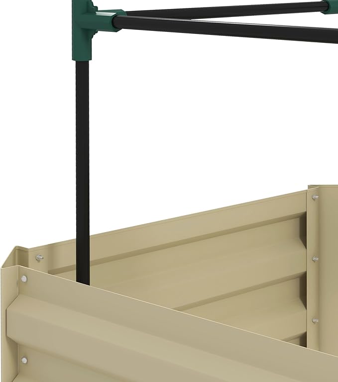 Outsunny Galvanized Raised Garden Bed, 73.5" Tall Outdoor Planter Box - Image 9