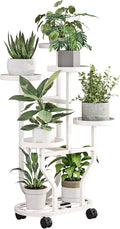 Plant Stand 5 Tier Indoor Outdoor Metal Flower Shelf by YIZAIJIA