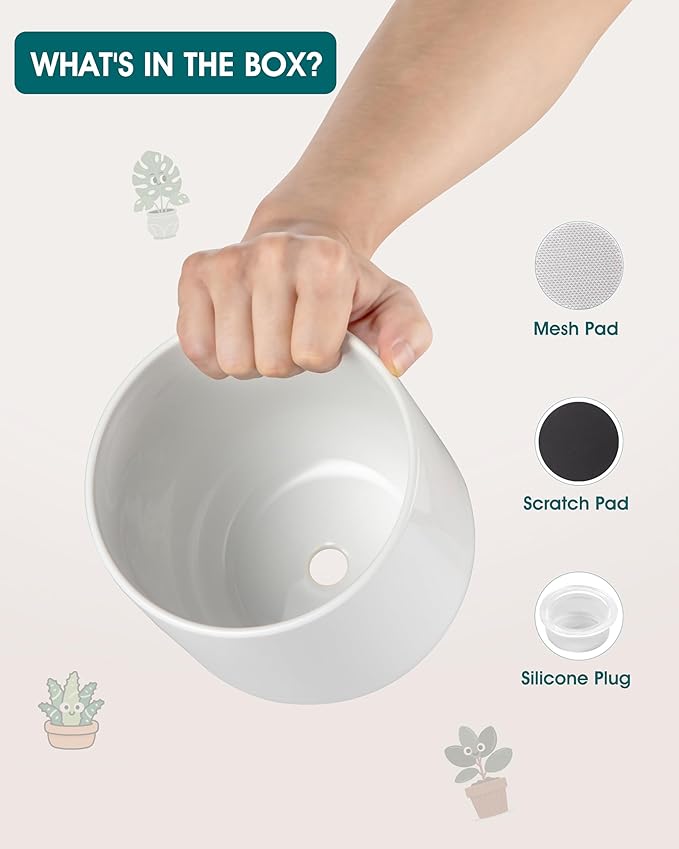 vancasso 6 Inch Ceramic Plant Pots, Planters - Image 3