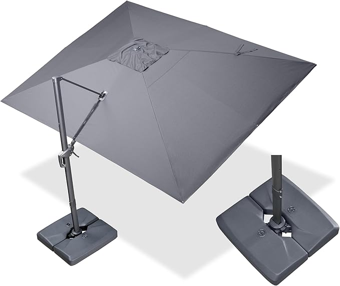 PURPLE LEAF 10' X 13' Rectangle Cantilever Umbrella by Unknown