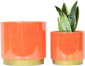 Gepege Peach Indoor Plant Pots for Plants, Ceramic Planter by Gepege
