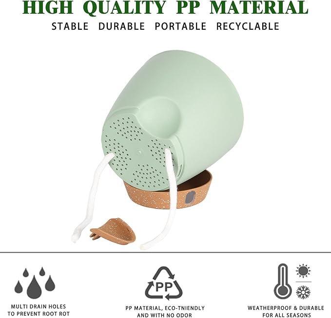 Self-Watering Plant Pots for Indoor Plants: 5/6 Inch Plastic Planter - Image 9