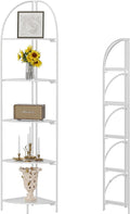 Crofy Foldable 5 Tier Corner Shelf, Metal Corner Plant Stand by CrofyLLC