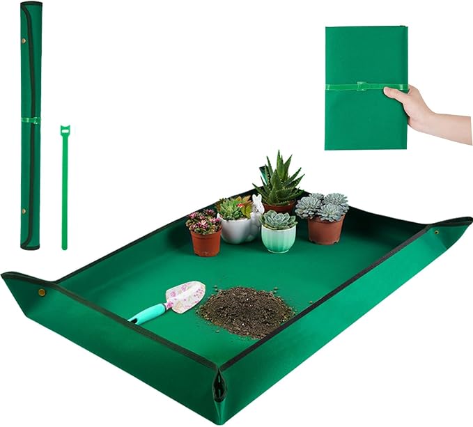 Extra Large Repotting Mat for House Plants Transplanting and Dirt Control by FocusonGardeningProjects