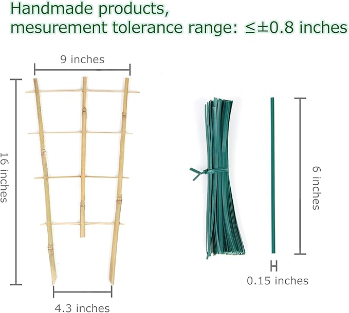 Plant Trellis Indoor, 3 Pack Bamboo Trellises, 16in Fan-Shaped Trellis - Image 5
