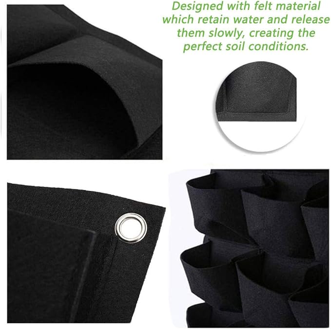 Hanging Planting Grow Bags, 49 Pockets Hanging Vertical Wall Planter Wall - Image 3