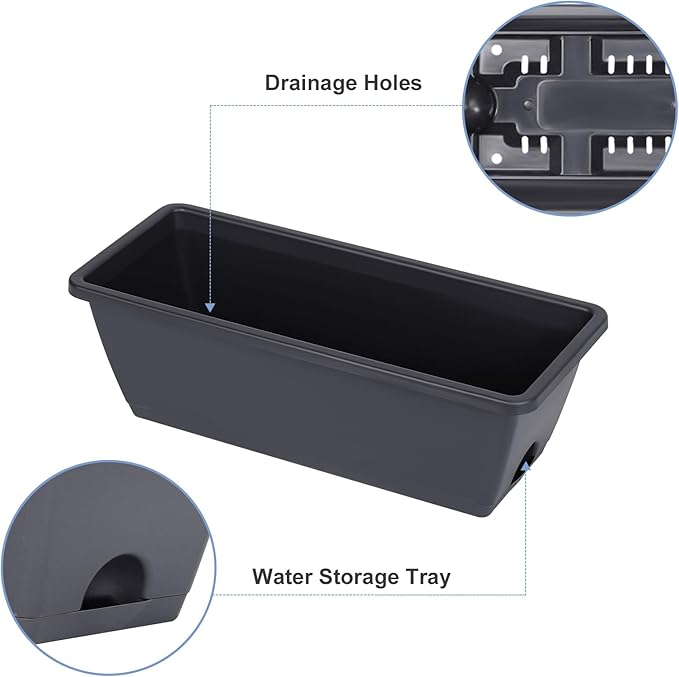 5 Tier Vertical Garden Planter Grey Herb Garden Planter - Image 3