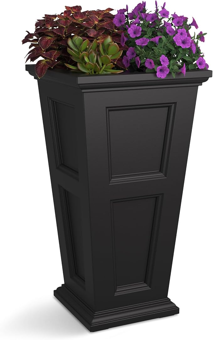 Mayne Fairfield 34-Inch Tall Planter – Weather-Resistant Self-Watering by Mayne
