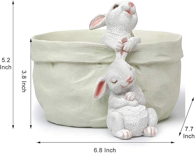 Rabbit Flower Pot Succulent Planter Garden Pots, Easter Decorative Flower Pot - Image 6
