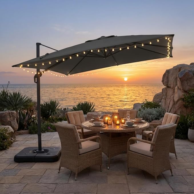 HOTEEL10x10ft Patio Umbrella Cantilever Umbrellas - Image 2