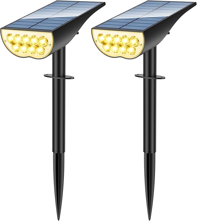 Solar SpotLights Outdoor Waterproof, Solar Lights Outdoor IP65 Waterproof by ZookkiDirect
