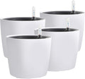 KINJOEK 4 Packs 7 Inch Self Watering Planter by KINJOEK