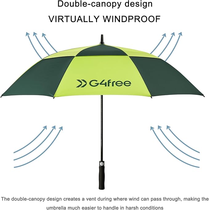 G4Free 47/54/62/68/72 Inch Automatic Open Golf Umbrella Oversize Extra Large - Image 3